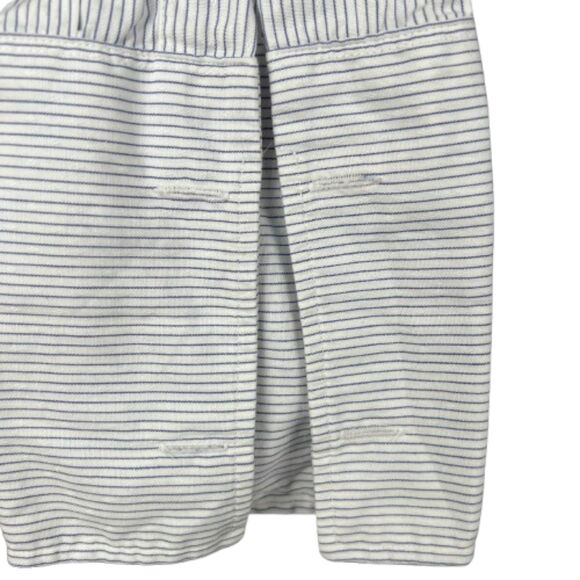 Vintage Dior Mens Cotton Blue Striped, White Button-Down Shirt Size 16.5-35 - Picture 4 of 8
